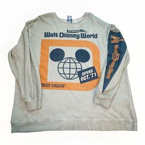 Walt Disney World 50th‎ Anniversary Vault Collection Gray Sweatshirt Women's 1X